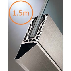 Kit complet Rail Defender® pour garde-corps en verre - 1,5 mètres linéaires posé en nez de dalle