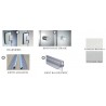 Kit de douche en angle - double portes