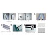 Kit de douche entre mur - Porte simple et retour fixe